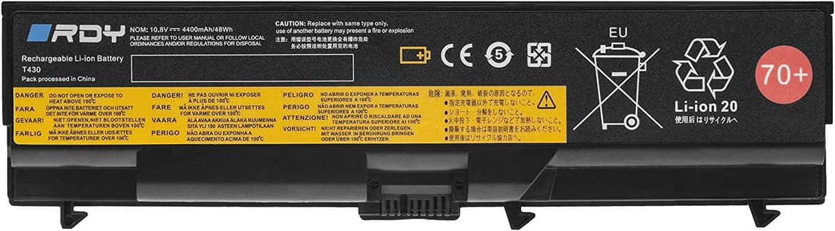 Реновирана-оригинална-батерия-за-лаптоп:-Lenovo-ThinkPad-L430-,-L530-,-T430-,-T530-,-W530-front-view