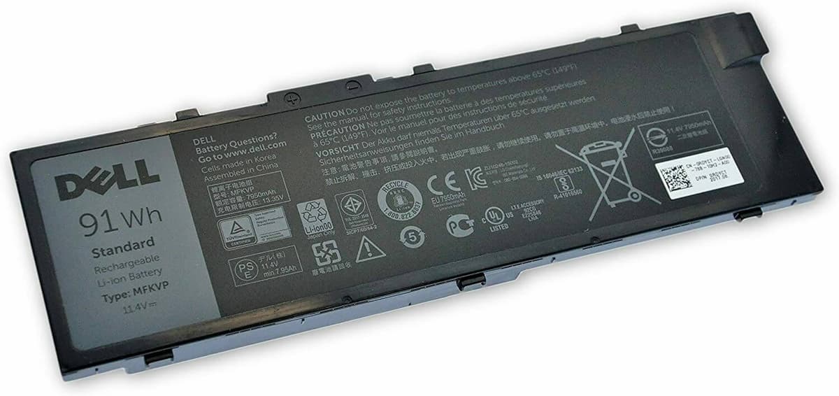 Реновирана-оригинална-батерия-за-лаптоп:-DELL-Precision-7510,-7520,-7710,-7720-front-view